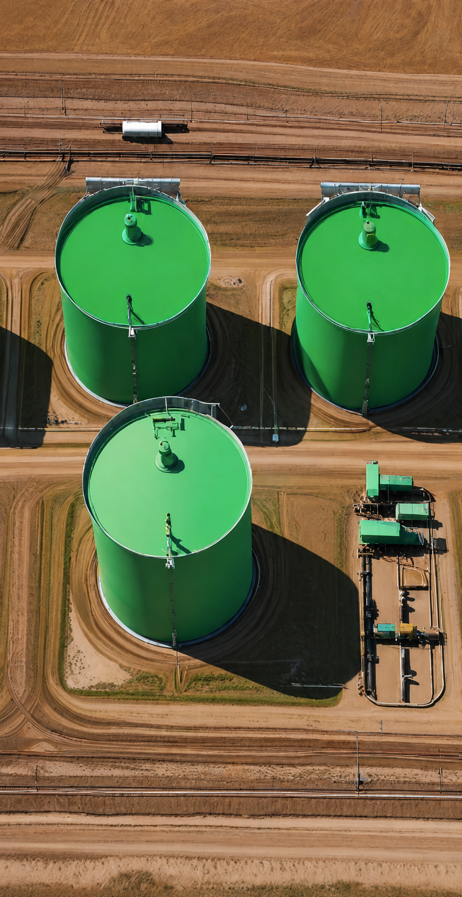 Aerial view of MEA Energy storage tank facility